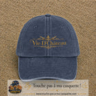 Image principale produit53moyenBM - casquette Bleu marine délavé avec visuel Vie de Château 5 cm