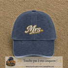 Image principale produit112moyenBM - casquette Bleu marine délavé avec visuel Mrs élégante 5 cm