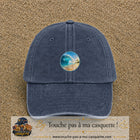 Image principale produit175moyenBM - casquette Bleu marine délavé avec visuel Vague plage 5 cm