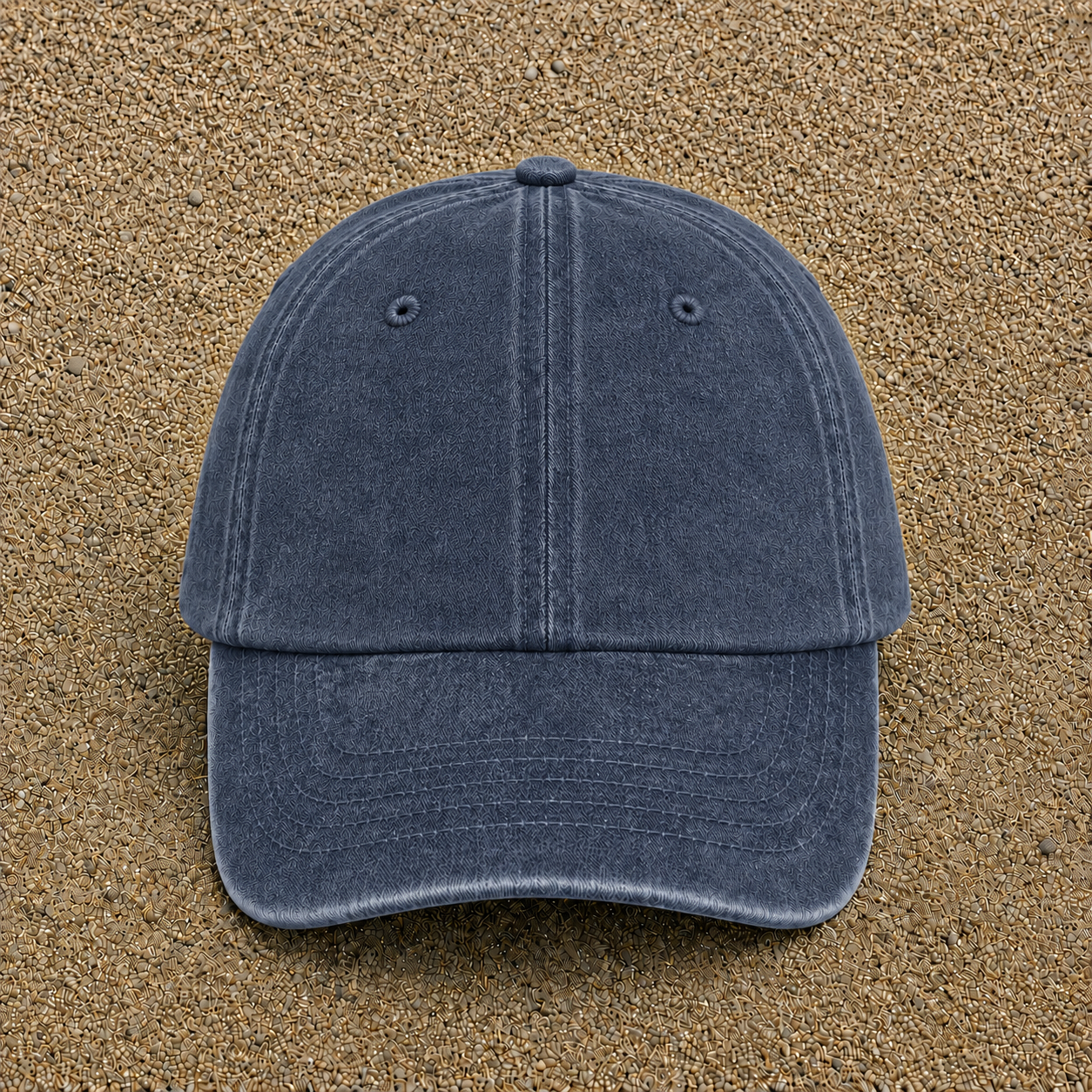 Casquette baseball Bleu marine délavé 100% coton avec visuel Arc-en-ciel 7 cm - image pack couleur 2