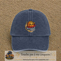 Image principale produit79grosBM - casquette Bleu marine délavé avec visuel Ballon basket panier 7 cm