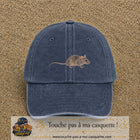 Image principale produit73moyenBM - casquette Bleu marine délavé avec visuel Souris 5 cm