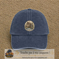 Casquette baseball Bleu marine délavé 100% coton avec visuel Moulin à eau vintage 7 cm - image produit principale