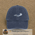 Casquette baseball Bleu marine délavé 100% coton avec motif Bateau rapide 7 cm - image principale