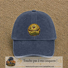 Casquette baseball Bleu marine délavé 100% coton avec visuel Tartine dégueulasse 7 cm - image produit principale