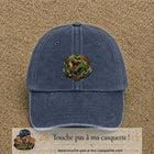 Casquette Bleu marine délavé 100% coton avec motif T-Rex rugissant 7 cm - image principale