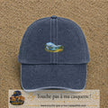 Casquette baseball Bleu marine délavé 100% coton avec motif Paysage montagne lac 3 cm - image principale