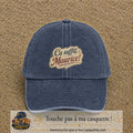 Casquette baseball Bleu marine délavé 100% coton avec visuel Ça suffit Maurice 7 cm - image produit principale