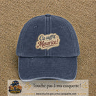 Casquette baseball Bleu marine délavé 100% coton avec visuel Ça suffit Maurice 7 cm - image produit principale