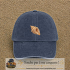 Casquette baseball Bleu marine délavé 100% coton avec visuel Coquillage marin 5 cm - image produit principale