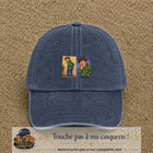 Casquette baseball Bleu marine délavé 100% coton avec visuel Humour odeur 5 cm - image produit principale