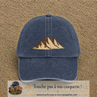 Casquette Bleu marine délavé 100% coton avec motif Montagnes bohèmes 5 cm - image principale