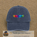 Casquette baseball Bleu marine délavé 100% coton avec visuel Éclaboussure peinture 3 cm - image produit principale