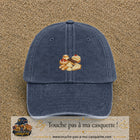 Casquette Bleu marine délavé 100% coton avec motif Pâtisseries gourmandes 5 cm - image principale