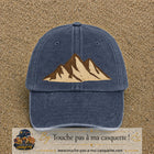Casquette Bleu marine délavé 100% coton avec motif Montagnes bohèmes 7 cm - image principale
