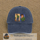 Casquette baseball Bleu marine délavé 100% coton avec visuel Humour odeur 7 cm - image produit principale