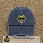 Casquette Bleu marine délavé motif Kiwi avec lunettes 7 cm - vue principale