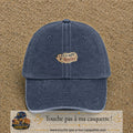 Casquette baseball Bleu marine délavé 100% coton avec visuel Ça suffit Maurice avec personnage 3 cm - image produit principale