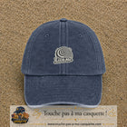 Casquette Bleu marine délavé motif Look Me spirale 5 cm - vue principale