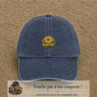 Casquette baseball Bleu marine délavé 100% coton avec visuel Tartine dégueulasse 5 cm - image produit principale