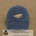 Casquette baseball Bleu marine délavé 100% coton avec motif Terrain de pétanque 7 cm - image principale