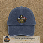 Casquette Bleu marine délavé motif Emblème U.S. Army 7 cm - vue principale