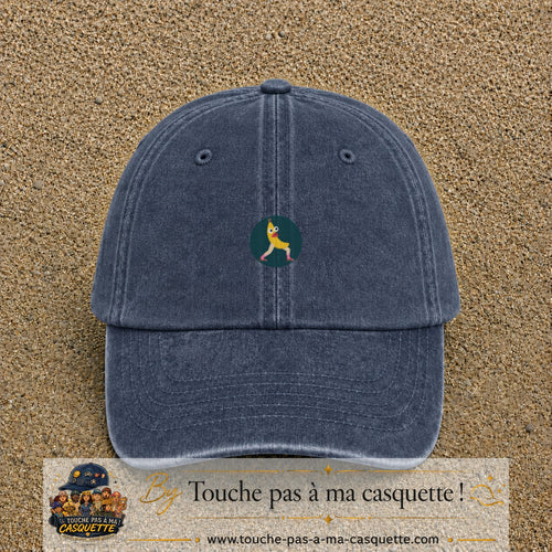 Casquette baseball Bleu marine délavé 100% coton avec visuel Banane drôle 3 cm - image produit principale