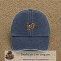 Casquette baseball Bleu marine délavé 100% coton avec visuel Oreille gourmande 5 cm - image produit principale