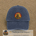Casquette baseball Bleu marine délavé 100% coton avec visuel Chaussure monstre 7 cm - image produit principale