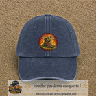 Casquette baseball Bleu marine délavé 100% coton avec visuel Chaussure monstre 7 cm - image produit principale
