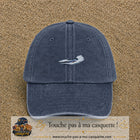 Casquette baseball Bleu marine délavé 100% coton avec motif Bateau rapide 5 cm - image principale