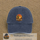 Casquette Bleu marine délavé 100% coton avec motif Desert Club cactus 7 cm - image principale