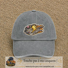 Image principale produit78grosGR - casquette Gris délavé avec visuel Chat éclair 7 cm