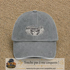 Image principale produit1moyenGR - casquette Gris délavé avec visuel Chat colère ornemental 5 cm