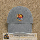 Image principale produit79grosGR - casquette Gris délavé avec visuel Ballon basket panier 7 cm