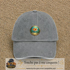 Casquette baseball Gris délavé 100% coton avec visuel Poisson rouge sous l’eau 5 cm - image produit principale
