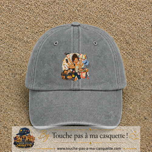 Casquette baseball Gris délavé 100% coton avec visuel Maman multitâche 7 cm - image produit principale