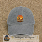Casquette Gris délavé 100% coton avec motif Desert Club cactus 7 cm - image principale