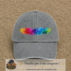 Casquette baseball Gris délavé 100% coton avec visuel Éclaboussure peinture 7 cm - image produit principale