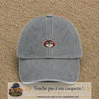 Casquette Gris délavé motif Coccinelle rouge 3 cm - vue principale