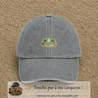 Casquette Gris délavé motif Plage tropicale Beach 3 cm - vue principale