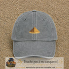 Casquette baseball Gris délavé 100% coton avec motif Pyramide égyptienne 5 cm - image principale