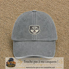 Casquette Gris délavé motif Ourson joyeux 5 cm - vue principale