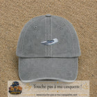 Casquette baseball Gris délavé 100% coton avec motif Bateau rapide 5 cm - image principale