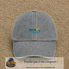 Casquette Gris délavé 100% coton avec motif Out of Office vague soleil 3 cm - image principale