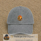 Casquette Gris délavé 100% coton avec motif Desert Club cactus 5 cm - image principale