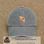 Casquette baseball Gris délavé 100% coton avec visuel Coquillage marin 5 cm - image produit principale
