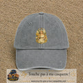 Casquette baseball Gris délavé 100% coton avec motif Vierge astrologique 7 cm - image principale