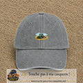 Casquette baseball Gris délavé 100% coton avec motif Tracteur agricole 3 cm - image principale