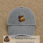Casquette baseball Gris délavé 100% coton avec motif Coffre au trésor 5 cm - image principale